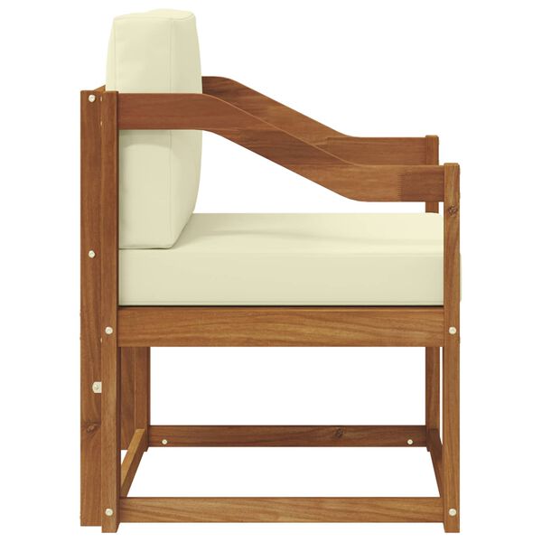 vidaXL Udend&oslash;rs sofa Soli Akacietr&aelig; og polyester Naturfarvet