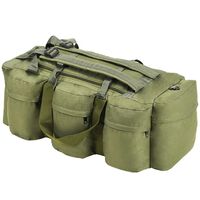 vidaXL duffelbag i 3-i-1 army-stil 90 l olivengrøn