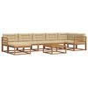 vidaXL Udend&oslash;rs sofagruppe med pude 8 pcs Naturlig og Beige