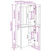 vidaXL Highboard Gammelt træ 69,5 x 34 x 180 cm Konstrueret træ