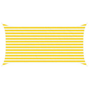 vidaXL Solskygge sejl Gul og Hvid 4 x 2 m 100% polyester Oxford