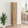 vidaXL Highboard Artisan Egetr&aelig; 34,5 x 34 x 180 cm Konstrueret tr&aelig;