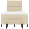 vidaXL Box spring seng med madras Creme 120 x 190 cm Stof