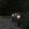 vidaXL udend&oslash;rs standerlamper 3 stk. med sensor 50 cm aluminium sort