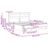vidaXL Sengestel med hovedg&aelig;rde Sonoma eg 180 x 200 cm Konstrueret tr&aelig;
