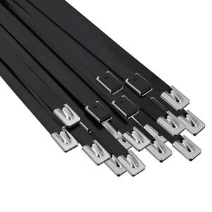 vidaXL Kabelb&aring;nd 25 stk. 7,9 x 300 mm Sort
