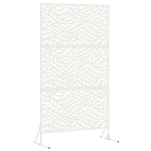 vidaXL Privatlivssk&aelig;rm 100 x 50 x 180 cm St&aring;l Hvid