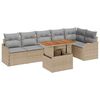 vidaXL Havesofa S&aelig;t med pude 7 pcs beige og lysegr&aring;