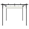 vidaXL pergola med tilbagetrækkeligt tag 3x3 m stål cremefarvet