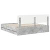 vidaXL Sengestel med hovedg&aelig;rde BetonGr&aring; 180 x 200 cm Konstrueret tr&aelig;