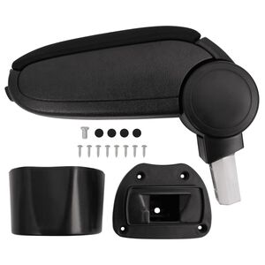 vidaXL arml&aelig;n til bil 14,5x31,5x(30-48) cm ABS sort