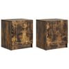 vidaXL Natskab 2 pcs R&oslash;get eg 43 x 34,5 x 47 cm Konstrueret tr&aelig;