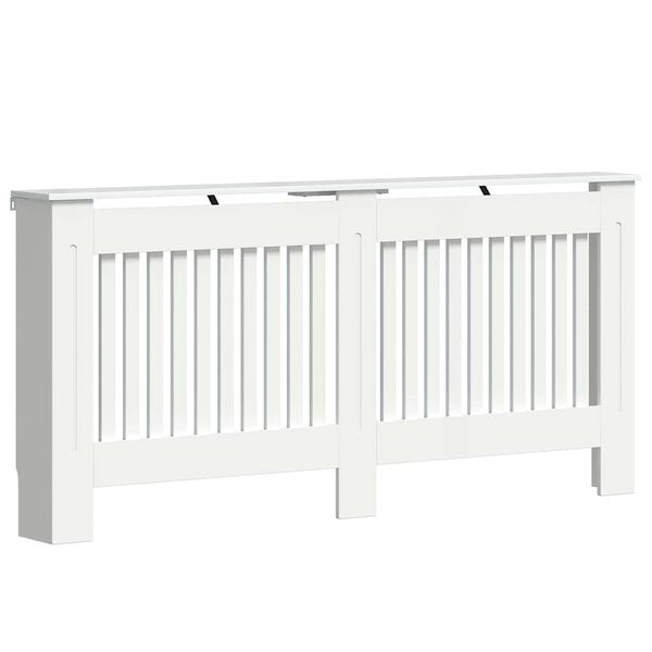 vidaXL Radiatorcover H&oslash;j gloss hvid 172 x 19 x 81,5 cm Konstrueret tr&aelig;