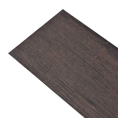 vidaXL selvhæftende PVC-gulvplanker 5,21 m² 2 mm mørkebrun