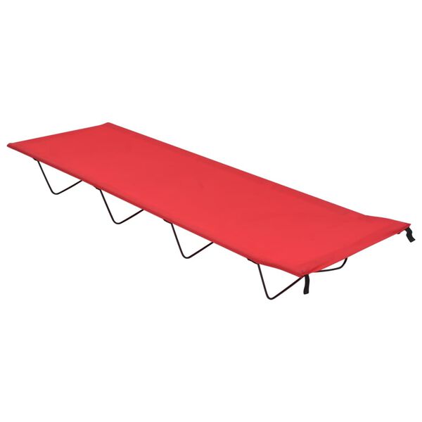 vidaXL campingsenge 2 stk. 180x60x19 cm oxfordstof og st&aring;l r&oslash;d