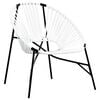 vidaXL have&aelig;g stol polyrattan sort og hvid