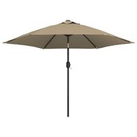 vidaXL udendørs parasol med metalstang 300 cm gråbrun