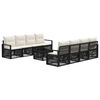 vidaXL Havesofa S&aelig;t 9 stk. Sort polyrattan