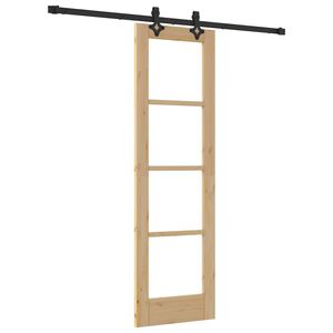 vidaXL Skyded&oslash;r ORKDAL Naturlig og sort 61 x 198,5 cm