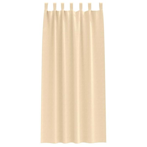 vidaXL M&oslash;rkl&aelig;gningsgardiner med ringe 2 pcs Creme 245 x 140 cm