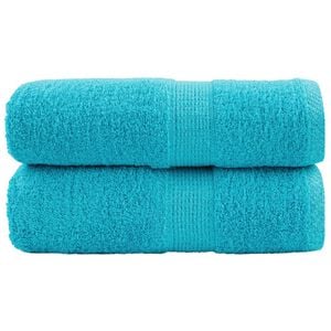 vidaXL Premium vaskeh&aring;ndkl&aelig;der SOLUND 2 stk. turkis 30x30 cm 600 gsm