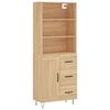 vidaXL h&oslash;jskab 69,5x34x180 cm konstrueret tr&aelig; sonoma-eg