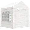 vidaXL pavillon med tag 2,28x2,23x2,69 m polyethylen hvid