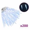vidaXL jule-istaplys 200 LED'er kold hvid 20 m akryl PVC