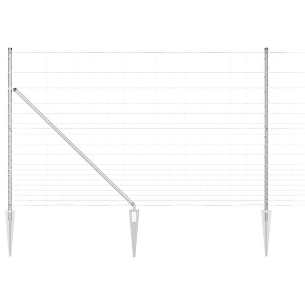 vidaXL Hegnsp&aelig;l Galvaniseret 25 x 1,5 m St&aring;l