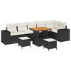 vidaXL Havesofa S&aelig;t 9 stk. Sort polyrattan