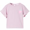T-shirt til b&oslash;rn str. 116 med fl&aelig;ser lilla