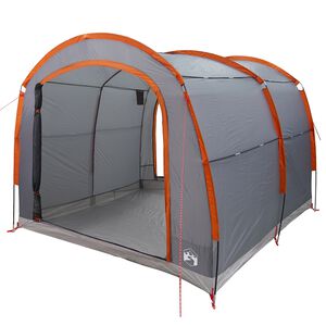 vidaXL Telt 268 x 240 x 191 cm Vandt&aelig;t Gr&aring; og orange Polyester