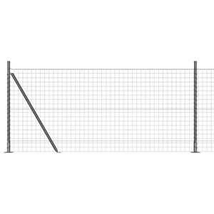 vidaXL Eurohegn med betonbund 10 x 1 m PVC-belagt st&aring;l Gr&aring; Mesh