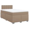 vidaXL kontinentalseng 120x200 cm kunstl&aelig;der cappuccinofarvet