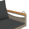 vidaXL gyngeb&aelig;nk med hynder 109x62x40 cm polyrattan gr&aring;
