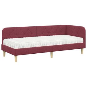 vidaXL Hj&oslash;rnesengramme Vinr&oslash;d 80 x 200 cm Stof