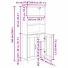 vidaXL Highboard Artisan Egetr&aelig; 69,5 x 34 x 180 cm Konstrueret tr&aelig;