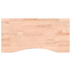 vidaXL skrivebordsplade 80x(36-40)x2,5 cm massivt b&oslash;getr&aelig;