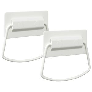 vidaXL Skab H&aring;ndtag 2 stk. Hvid 85 x 45 mm Metal