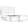 vidaXL sengeramme uden madras 135x190 cm massivt fyrretr&aelig; hvid
