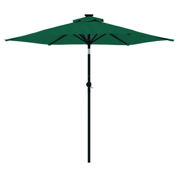 vidaXL parasol med st&aring;lstang 225x225x212 cm gr&oslash;n