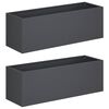 vidaXL Have Blomsterkrukke 2 stk. Antracit 60 x 20 x 20 cm