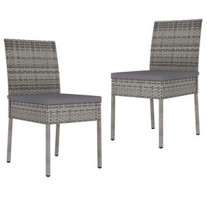 vidaXL havestole 2 stk. polyrattan gr&aring;