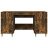 vidaXL skrivebord 140x50x75 cm konstrueret træ røget egetræsfarve