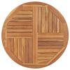 vidaXL bordplade 2,5 cm 90 cm rund massivt teaktr&aelig;