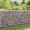 vidaXL gabionkurv galvaniseret st&aring;l 120 x 30 x 100 cm