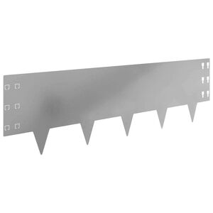 vidaXL Pl&aelig;nekant 10 stk. 100 x 30 cm St&aring;l S&oslash;lv