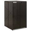 vidaXL skraldespandsskjuler 70x80x117 cm polyrattan sort