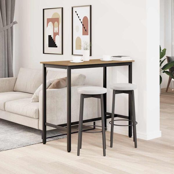 vidaXL bord Artisan Egetr&aelig; 100 x 50 x 90,5 cm Ingeni&oslash;rtr&aelig; og st&aring;l