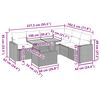 vidaXL sofasæt til haven 7 dele med hynder polyrattan beige